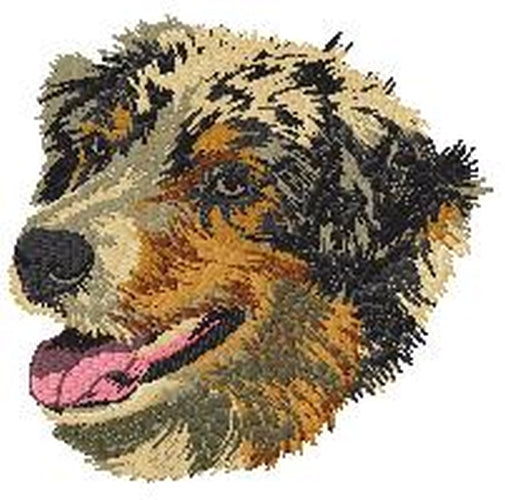 Australian Shepherd, Aussie Dog, Embroidered Patch (3 Inches Tall)