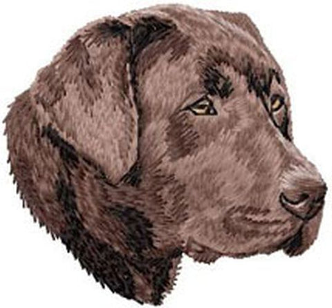 Labrador Retriever Dog, (Chocolate) Embroidered Patch 3.1"