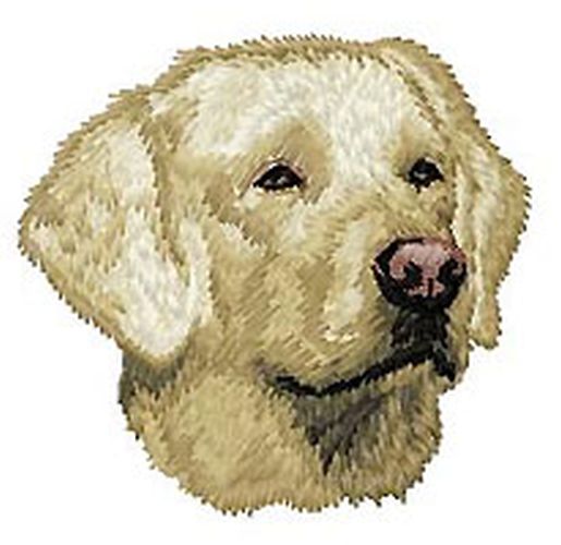 Labrador Retriever Dog, (Yellow) Embroidered Patch 2.9"