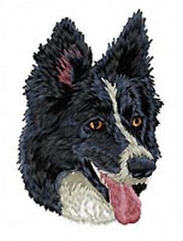Border Collie Embroidered Patch 3.1"