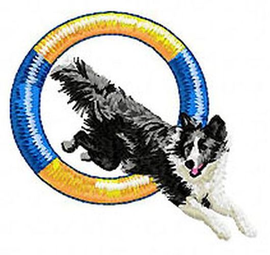 Border Collie, Agility Dog Embroidered Patch 3.2"