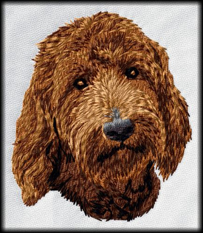 Goldendoodle Golden Doodle Dog Embroidered Patch 3" x 3"