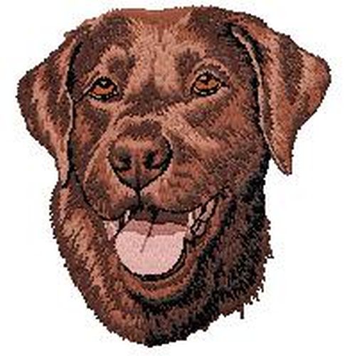 Labrador Retriever Dog, (Chocolate) Embroidered Patch 3.3"