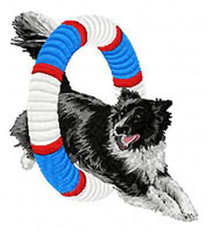 Border Collie Agility Dog Embroidered Patch 3.7"