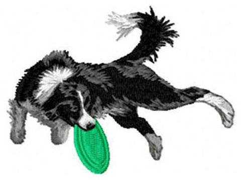 Border Collie Agility Dog Embroidered Patch 2.7"