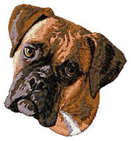 Boxer Dog Embroidered Patch 3" Tall