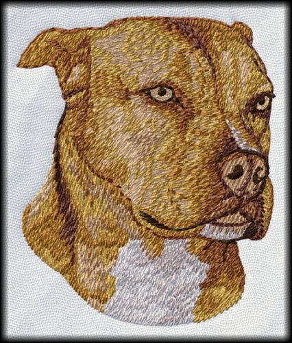 Pitbull Pitbull (44) Dog American Staffordshire AmStaffy Staffy Embroidered Patch 3" x 3"