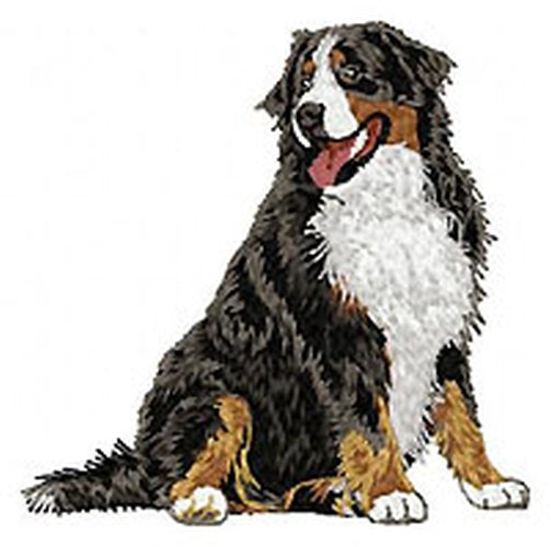 Bernese Mountain Dog (Full Body) Embroidered Patch (3.6 Inches Tall)