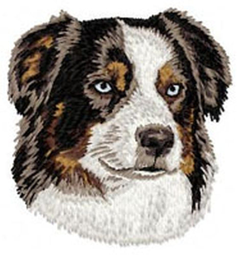Australian Shepherd, Aussie Dog, Embroidered Patch (3.3 Inches Tall)