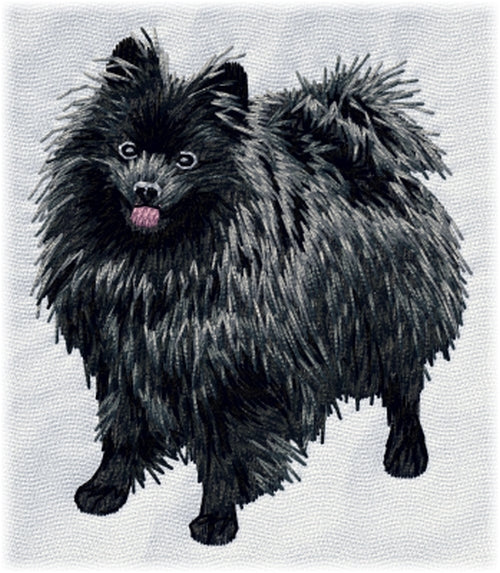 German Spitz Dog Embroidered Patch 2.9"