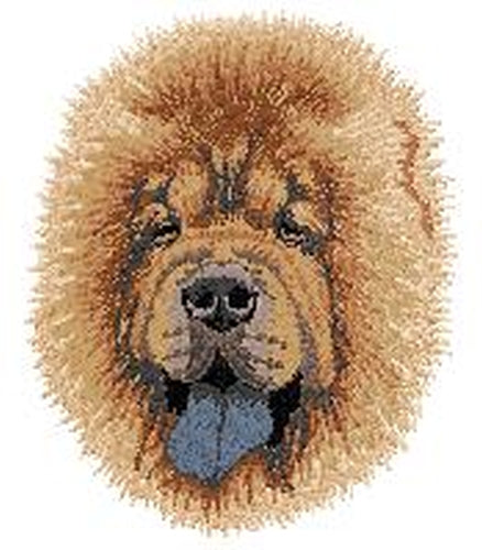 Chow Chow Embroidered Patch (3.2 Inches Tall)