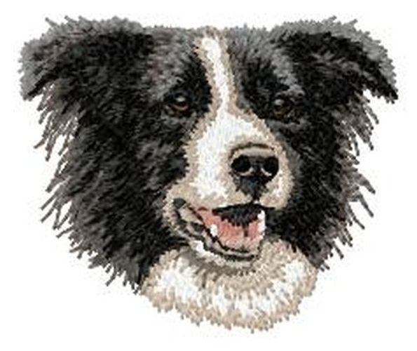 Border Collie Dog Embroidered Patch 3.1"