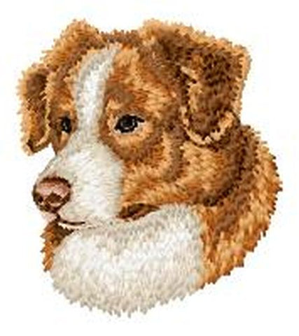 Australian Shepherd, Aussie Dog, Embroidered Patch (3.1 Inches Tall)
