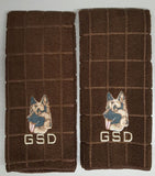 German Shepherd Dog Embroidered Hand Towels