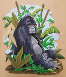 Gorilla, Mountain Gorilla, Monkey, Embroidered Patch 6.9"x 8.1"