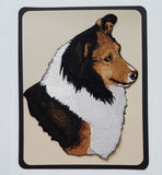 Sheltie Sable Shetland Sheepdog Embroidered Patch Free USA Shipping