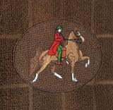 Saddlebred Horse & Rider Embroidered Hand Towels