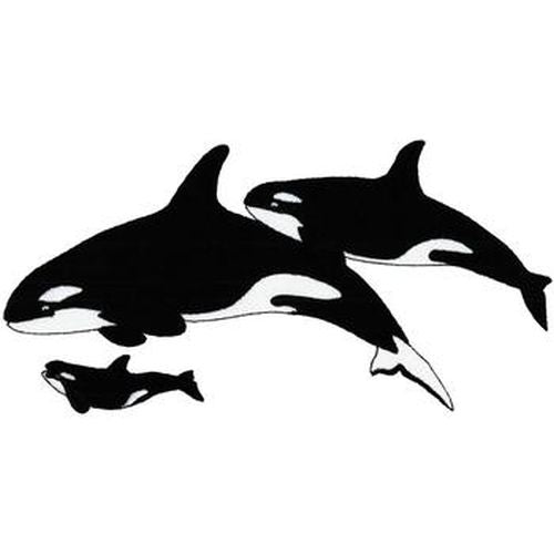 Whale Orca Killer Whales Embroidered Patch 8.9"x 5"
